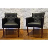 Breite Schwarz Lederstühle Esszimmerstühle Stuhl Sessel Echt Leder stühle