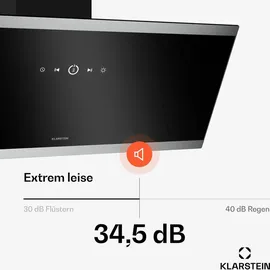 Klarstein FlashLine Kopffreihaube 90 cm Schwarz