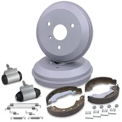 Bestprice 2x Bremstrommel+Backen+Zylinder+Zubehör für Smart
