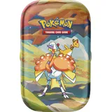 Pokémon Pokémon-Sammelkartenspiel: Mini-Tin-Box Farbenfrohes Paldea: Psiopatra & Ampharos (2 Boosterpacks, 1 Stickerbogen)