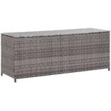 DOTMALL Gartenbox Garten-Auflagenbox Grau 150x50x60 cm Poly Rattan grau