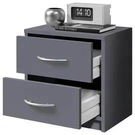 Stella Trading Nachtkommode ¦ grau ¦ Maße cm B: 38,5 H: 39 T: 28.2