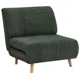 Vente-Unique Schlafsessel, Grün, Textil, Uni, 1-Sitzer, 81x83x88 cm, Wohnzimmer, Sessel, Schlafsessel