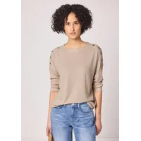 STREET ONE 3/4-Arm-Shirt mit U-Boot-Ausschnitt beige 36 EU
