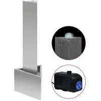 vidaXL Wasserfall Gartenbrunnen Silbern