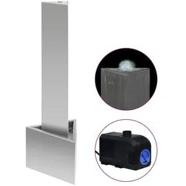 vidaXL Wasserfall Gartenbrunnen Silbern