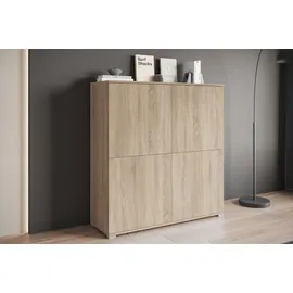 OTTO home PC-Schrank OTTO HOME "Kenia, Sekretär, Home Office", sonoma, B:120cm H:125cm T:39,5cm, Sekretäre, Mit Push-to-open, Tastaturauszug und praktischem Stauraum