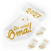 goldprintz Du wirst Oma I Schwangerschaft verkünden 2027 I goldig bedruckte Babysocke I Wir bekommen ein Baby verkünden I Verkündung Schwangerschaft I Baby Überraschung I Babynews verkünden