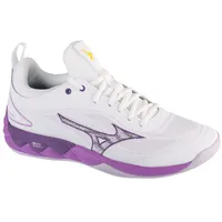 Mizuno Volleyballschuhe Damen, Wave Luminous 3 WEISS|königliches Lila|königliches Lila