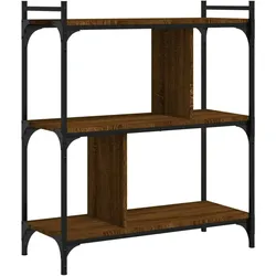 vidaXL Bücherregal 3 Böden Braun Eichen-Optik 76x32x88cm Holzwerkstoff