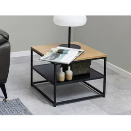 Actona Mid.you Couchtisch Schwarz, Eiche quadratisch 55x42x55 cm