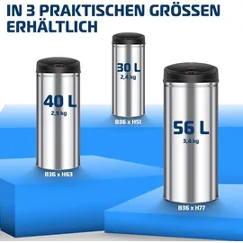 Kesser Automatik Sensor Mülleimer 40 l Silber