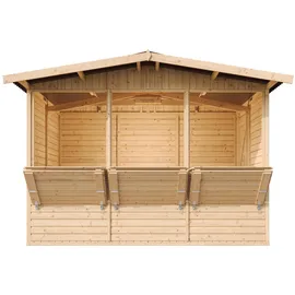 TIMBELA Marktbude 3,36 x 2,63 m Beige