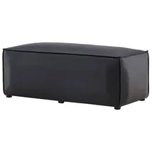 VCM Pouf Kunstleder 59 x 119 cm Schwarz