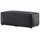 VCM Pouf Kunstleder 59 x 119 cm Schwarz