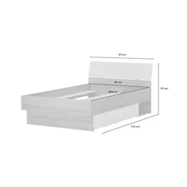 Möbel Kraft Bett ¦ holzfarben ¦ Maße (cm): B: 97 H: 91