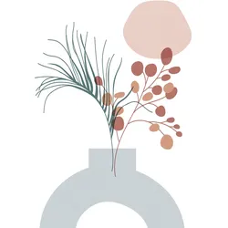 Bild KOMAR "Bohemian Vase", bunt (farbe bild(er): pastell), B:50cm H:70cm, Papier, Holz, Bilder, Wandbild zur Dekoration - ohne Rahmen