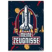 Itenga Zeugnismappe 33105233, mit Motiv A4 Sichtbuch, Motiv Weltraum,