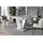 altdecor Esstisch 120 - 160 x 80 x 75 cm grau/weiß