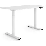 eSmart Germany ERX-122WW 140x70cm Weiß Ergonomischer Steh-Sitz-Schreibtisch Stufenlos elektrisch höhenverstellbar 73,5-122,5 cm 3 x Memory Aktivi... - Weiß