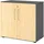 bümö Aktenschrank, Graphit, Ahorn, Nachbildung,Ahorn, 1 Fächer, Rechteckig, 80x74.8x42 cm, FSC Mix, Arbeitszimmer, Aktenschränke