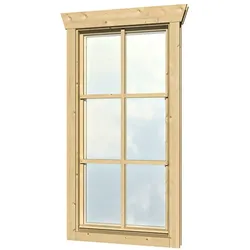 Fenster SKANHOLZ "Einzelfenster", beige (natur), B:57,5cm H:123,5cm, Holz, Glas, Fenster, Anschlag rechts