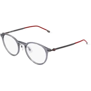 Boss 1350/F Herren-Brille inkl. Gläser Vollrand Panto Kunststoff-Gestell 49mm/21mm/145mm, grau