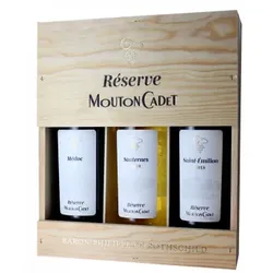 Geschenkset 3 fl. - Mouton Cadet Réserve Panache - Baron Philippe de Rothschild