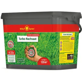 WOLF-Garten Rasensamen LR 120 Turbo-Nachsaat 2,4kg (für bis zu 120m2, Reparatur,schnellkeimend