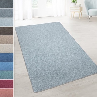 casa pura Teppich Läufer London - Meterware - Teppichläufer für Wohnzimmer, Flur, Küche - Flacher Schlingenflor (Hellgrau - 200x400 cm)