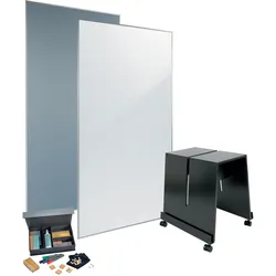 Sigel MUB01 Meet up-Set: agiles Pinboard 90x180cm, agiles Whiteboard 90x180cm, Aufsteller und Starterset