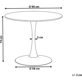 Beliani Esszimmertisch Ø 90 cm schwarz