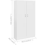 vidaXL Bücherregal 82,5 x 30,5 x 150 cm Weiß