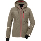 killtec Damen Skijacke/Funktionsjacke mit abzippbarer Kapuze und Schneefang KSW 86 WMN SKI JCKT, camel, 44, 39749-000