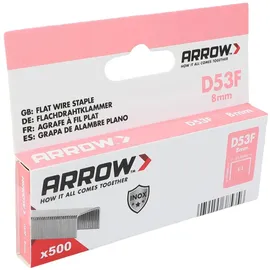 ARROW Klammer D53F V2A Länge 8 mm 500 Stück