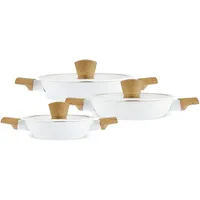 KARACA Swiss Crystal Almond Topf-Set 6-tlg. Schmortopf + Glasdeckel