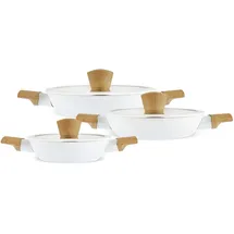 KARACA Swiss Crystal Almond Topf-Set 6-tlg. Schmortopf + Glasdeckel