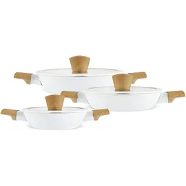 KARACA Swiss Crystal Almond Topf-Set 6-tlg. Schmortopf + Glasdeckel
