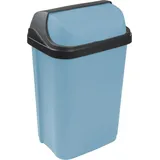 KEEEPER Abfallbehälter mit Rolldeckel, 10 l, 25,5 x 19 x 39 cm, Rasmus, Blau (Nordic Blue)