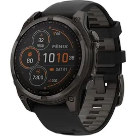 Garmin fenix 8 BT 51 mm Titaniumgehäuse schwarz Silikonarmband schwarz M