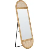 Beliani Standspiegel 50 x 150 cm Naturfarben