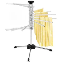 INTIRILIFE Nudeltrockner 40cm 14 Sprossen -silber- Nudelständer zum Trocknen von Pasta zusammenklappbar - Nudel Trockenständer frische Nudeln - Pastatrockner Pasta Dryer