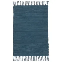 Fleckerlteppich Julia in Dunkelblau ca. 70x230cm