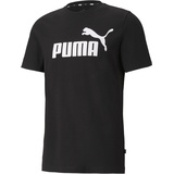 Puma Herren Ess Logo Tee T shirt, Puma Black, 4XL EU