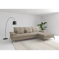 sit&more Ecksofa Amica, L-Form, inkl. Sitztiefenverstellung & Armteilverstellung, wahlweise mit Bettfunktion, Bettkasten und Kopfteilverstellung braun