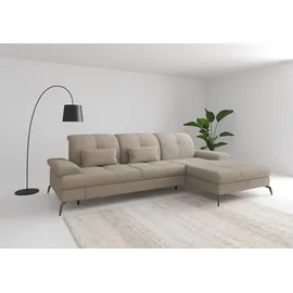 sit&more Ecksofa Amica, L-Form, inkl. Sitztiefenverstellung & Armteilverstellung, wahlweise mit Bettfunktion, Bettkasten und Kopfteilverstellung braun