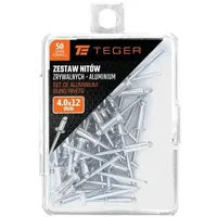 Satz Aluminium-Blindnieten (4,0 x 12 mm) / 50 Stück / TEGER