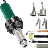 Vevor Kunststoff Schweißgerät Heißluftpistole 1600W PVC Schweißpistole 40-60°C Kunststoff Heißluft Schweißer inkl. 4x Ersatzdüsen Schlitzmesser 3m Kabel zum Schweißen von PE/PP/PVC-Kunststoffplatten