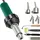 Vevor Kunststoff Schweißgerät Heißluftpistole 1600W PVC Schweißpistole 40-60°C Kunststoff Heißluft Schweißer inkl. 4x Ersatzdüsen Schlitzmesser 3m Kabel zum Schweißen von PE/PP/PVC-Kunststoffplatten