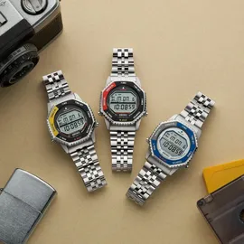 Seiko Digital Chronograph Rotocall Schwarz/Rot